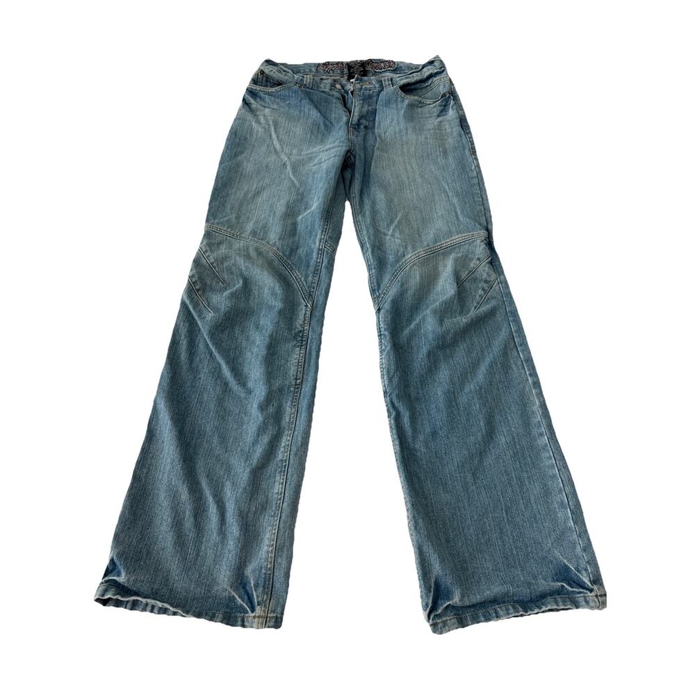 Speed and Strength Motorcycle Jeans Men's 32x36 Blue Rage With The Machine